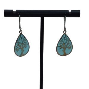 Boma Sterling Silver 925 Tree of Life Dangle Earrings